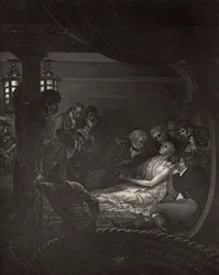 La morte di Nelson (1758-1805) illustrazione da 